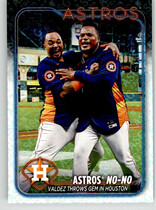 2024 Topps All-Star Game Factory Set #329 Astros No-No: Valdez Throws Gem In Houston