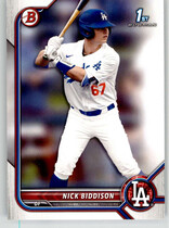 2022 Bowman Draft #BD-165 Nick Biddison