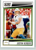 2022 Score Base Set #136 Justin Herbert