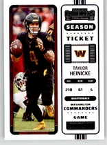 2022 Panini Contenders #98 Taylor Heinicke