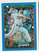 2024 Topps Holiday Blue Metallic Glitter #H7 Corbin Burnes