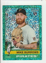 2025 Topps Heritage Chrome Aqua Sparkle Refractor #328 Mike Burrows