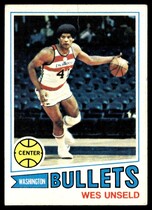 1977 Topps Base Set (White Stock Back) #75 Wes Unseld