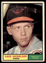 1961 Topps Base Set #182 Dave Nicholson
