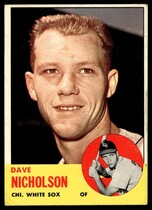 1963 Topps Base Set #234 Dave Nicholson