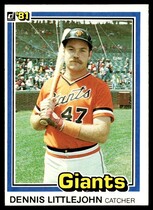 1981 Donruss Base Set #313 Dennis Littlejohn