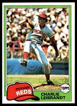 1981 Topps Base Set #126 Charlie Leibrandt