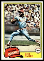 1981 Topps Base Set #348 Bob Sykes