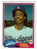 1981 Topps Base Set #211 Derrel Thomas