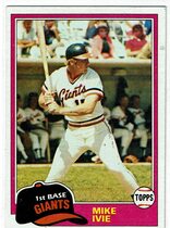 1981 Topps Base Set #236 Mike Ivie