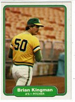 1982 Fleer Base Set #96 Brian Kingman