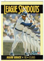 1990 Fleer League Standouts #6 Mark Grace