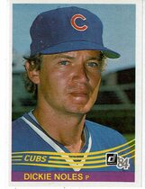 1984 Donruss Base Set #266 Dickie Noles