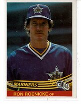 1984 Donruss Base Set #484 Ron Roenicke