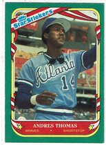1987 Fleer Star Stickers #117 Andres Thomas