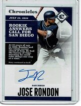 2017 Panini Chronicles Autos #38 Jose Rondon