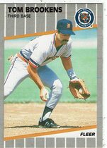 1989 Fleer Base Set #130 Tom Brookens