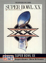 1990 Pro Set Theme Art #20 Super Bowl XX
