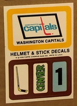 1978 Topps Team Inserts #17 Washington Capitals