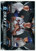 2019 Bowman Chrome Draft Draft Progression Trios #DPR-ATL Drew Waters|Greyson Jenista|Shea Langeliers