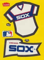 1985 Fleer Team Stickers #NNO White Sox (Jersey)