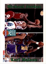 1992 NBA Hoops Base Set #320 Michael Jordan|Karl Malone