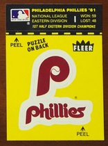 1982 Fleer Team Logo Stickers #NNO Phillies