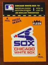 1982 Fleer Team Logo Stickers #NNO White Sox