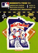 1982 Fleer Team Logo Stickers #NNO Twins