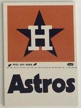 1982 Fleer Team Logo Stickers #NNO Astros