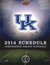 2014 Upper Deck Conference Greats #53 Kentucky Schedule