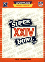 1990 Pro Set Base Set #NNO Super Bowl Logo