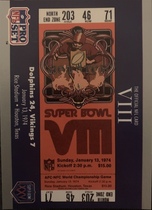 1990 Pro Set Super Bowl 160 #8 Sb Viii Ticket