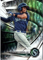 2022 Bowman Platinum Top Prospects Ice Foilboard #TOP-67 Starlin Aguilar