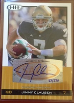 2010 SAGE HIT High Series Autos Gold #A51 Jimmy Clausen