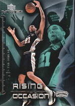 2002 Upper Deck MVP Rising to the Occasion #R8 Tim Duncan