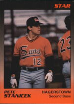 1989 Star Hagerstown Suns #20 Pete Stanicek