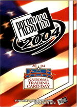 2004 Press Pass National Trading Card Day #PP1 Cover Card