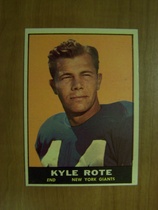 1961 Topps Base Set #87 Kyle Rote
