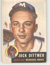 1953 Topps Base Set #212 Jack Dittmer
