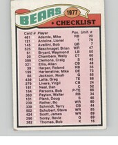 1977 Topps Base Set #204 Bears Checklist