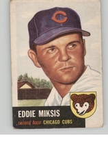 1953 Topps Base Set #39 Eddie Miksis