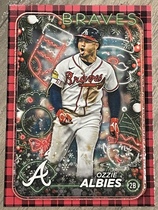 2024 Topps Holiday Red Metallic Glitter #H108 Ozzie Albies