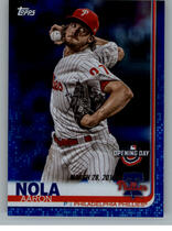 2019 Topps Opening Day Blue Foil #198 Aaron Nola