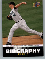 2010 Upper Deck Season Biography #SB-77 Sean West