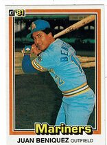 1981 Donruss Base Set #518 Juan Beniqez