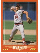 1988 Score Rookie & Traded #87T Bryan Harvey