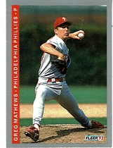 1993 Fleer Base Set #495 Greg Mathews