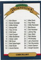 1986 Donruss Base Set #NNO Checklist 1-26