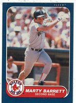 1986 Fleer Base Set #340 Marty Barrett